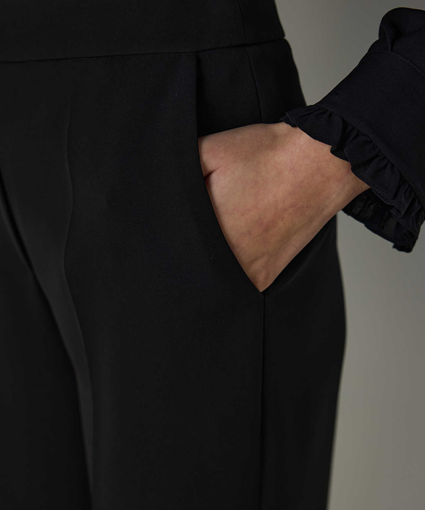CEPLİ WIDE LEG PANTOLON