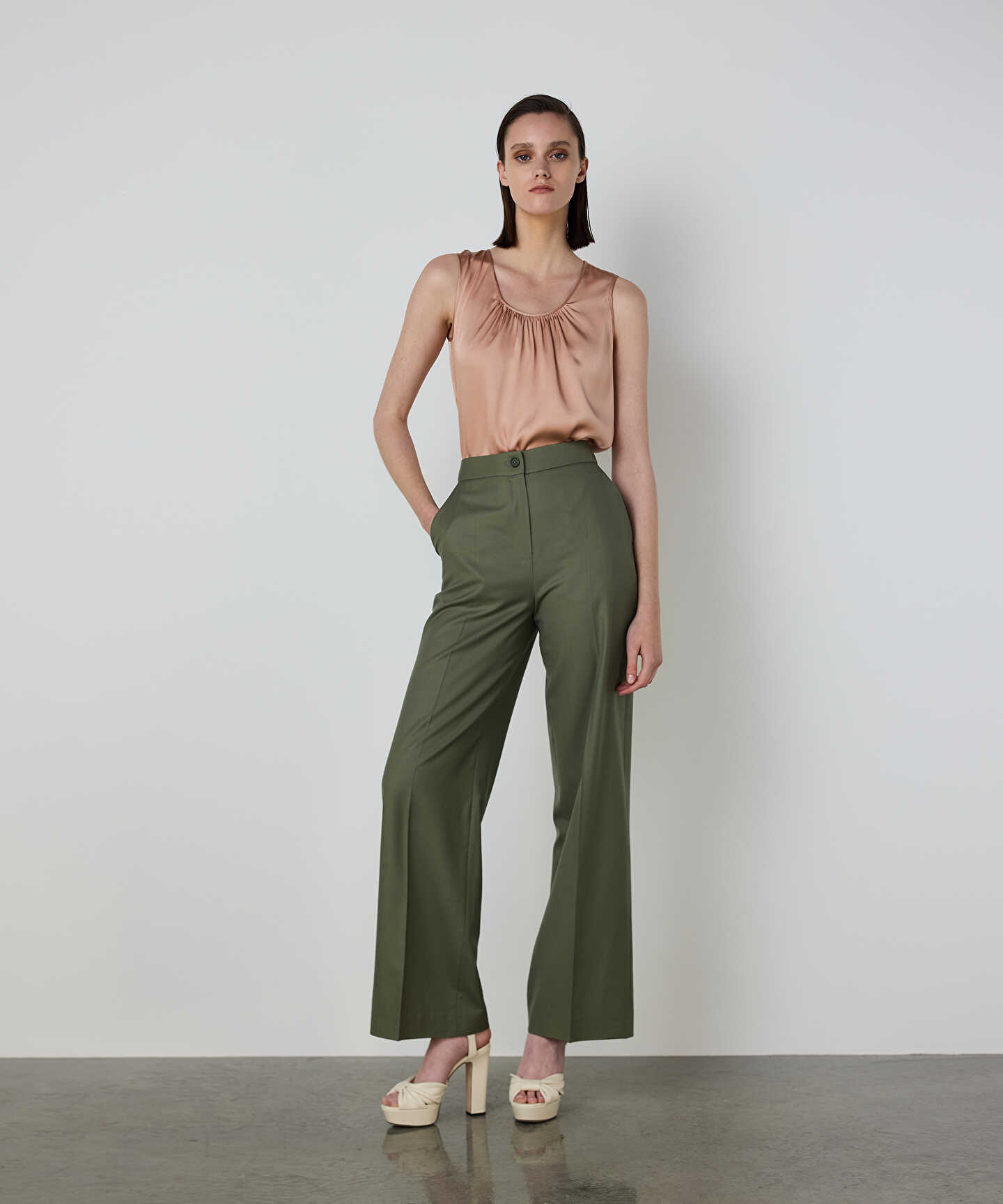 WIDE LEG YÜN PANTOLON