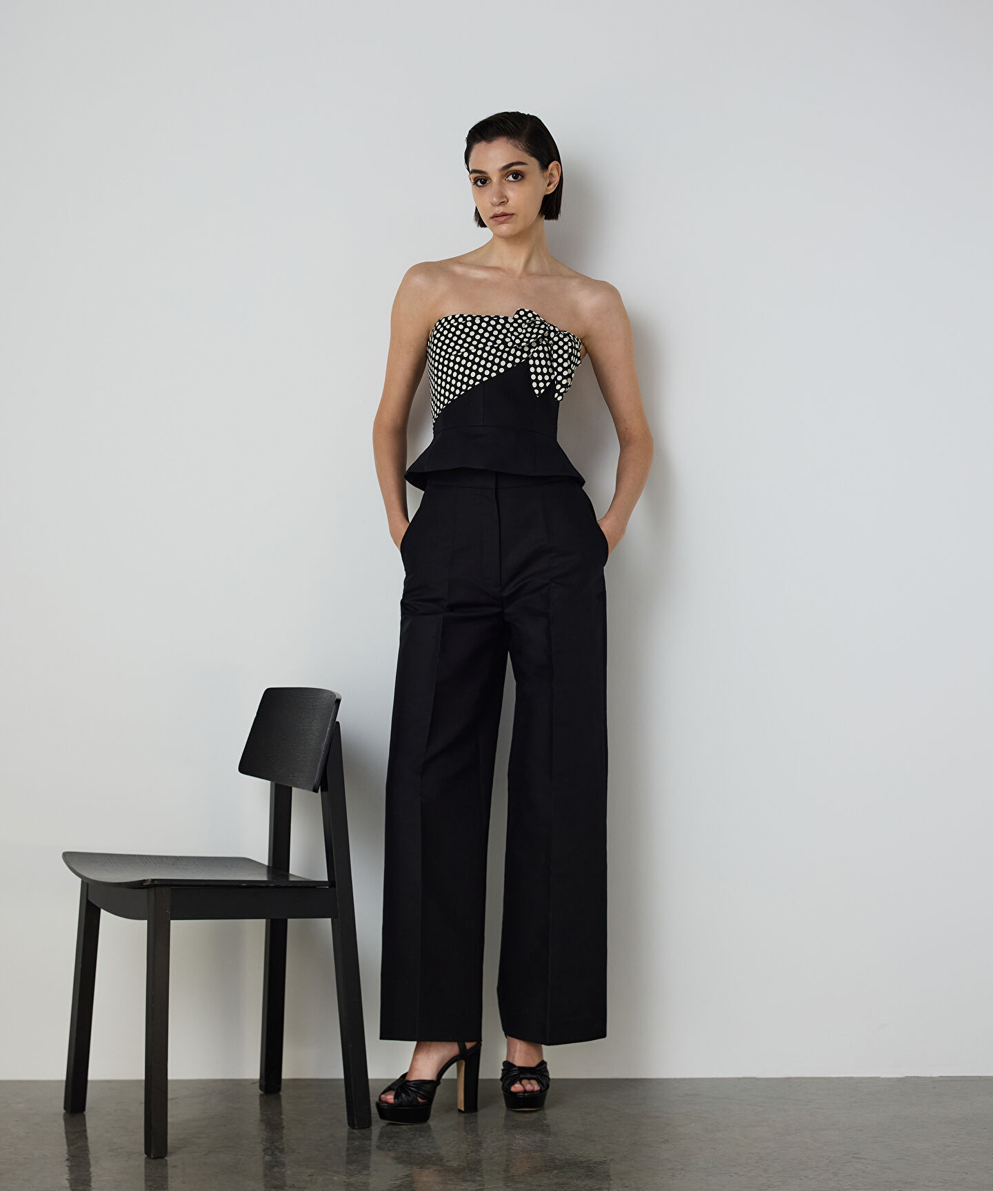 WIDE LEG GABARDİN PANTOLON