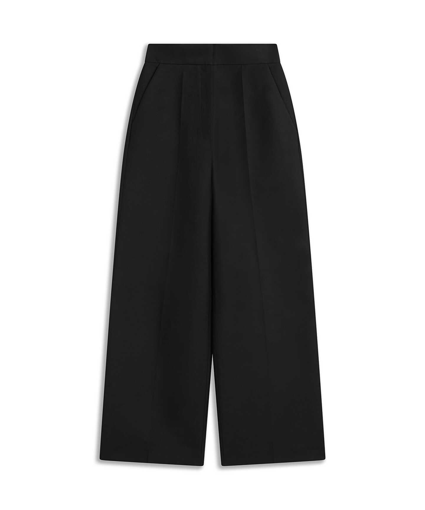 WIDE LEG GABARDİN PANTOLON