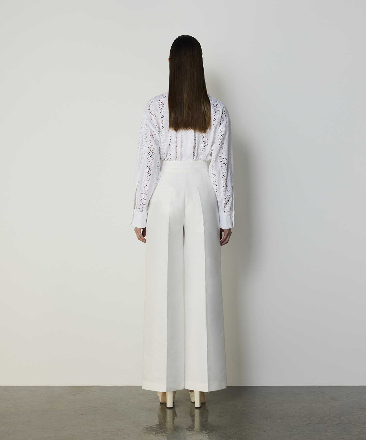 WIDE LEG GABARDİN PANTOLON