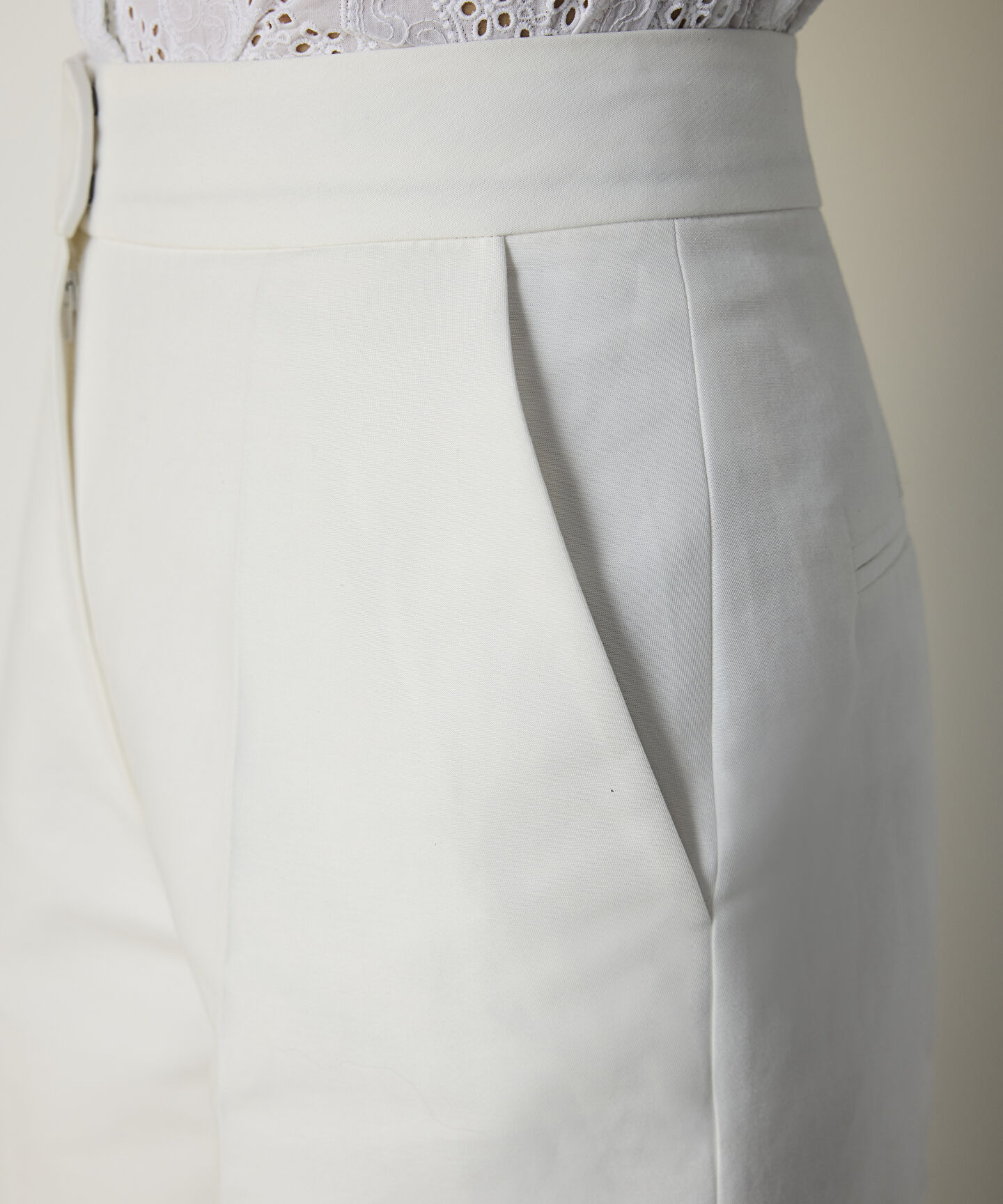 WIDE LEG GABARDİN PANTOLON