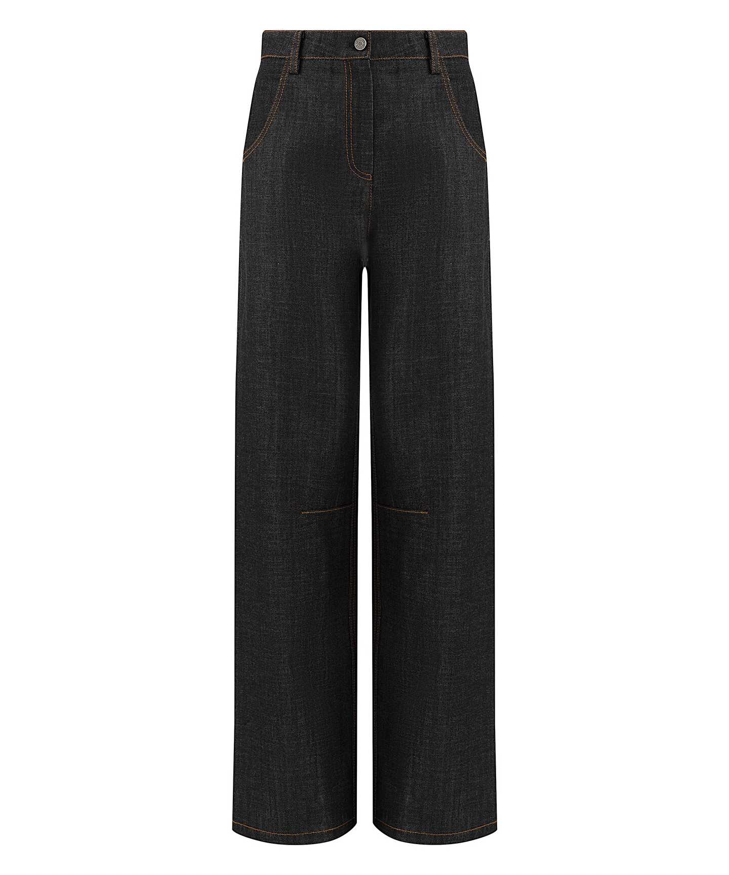 MONOGRAM NAKIŞLI DENİM PANTOLON