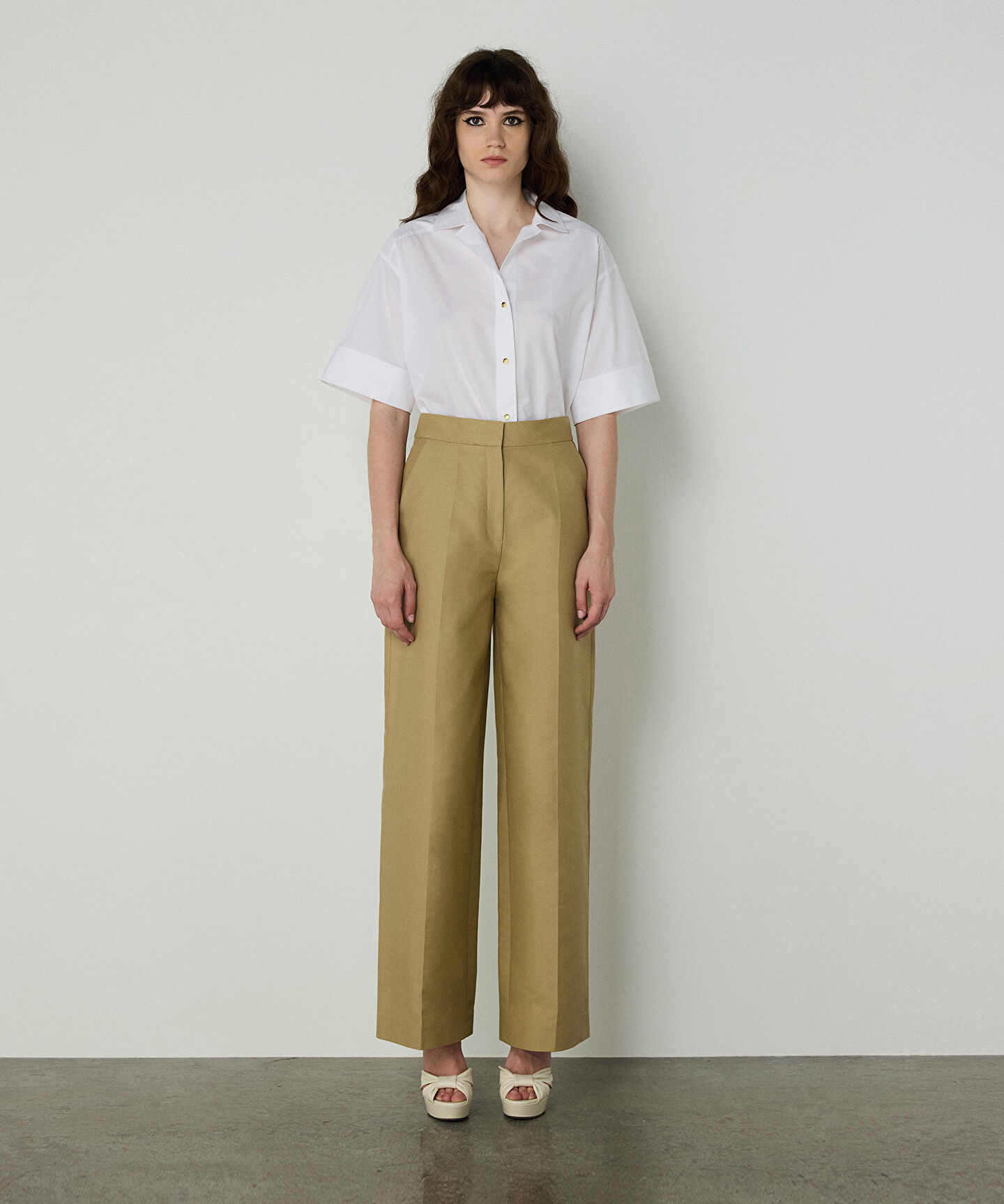 ÜTÜ İZLİ WIDE LEG PANTOLON