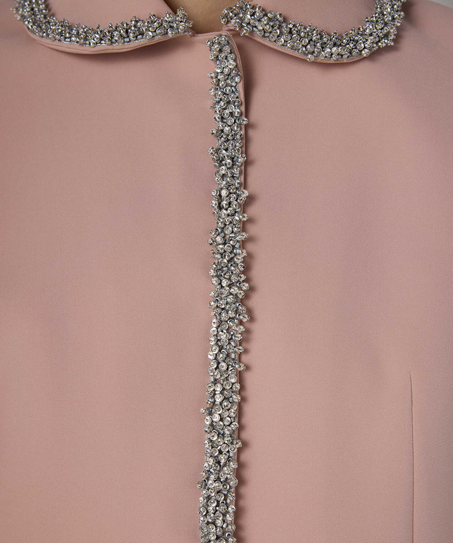 STRASS TAŞ İŞLEMELİ KREP CEKET