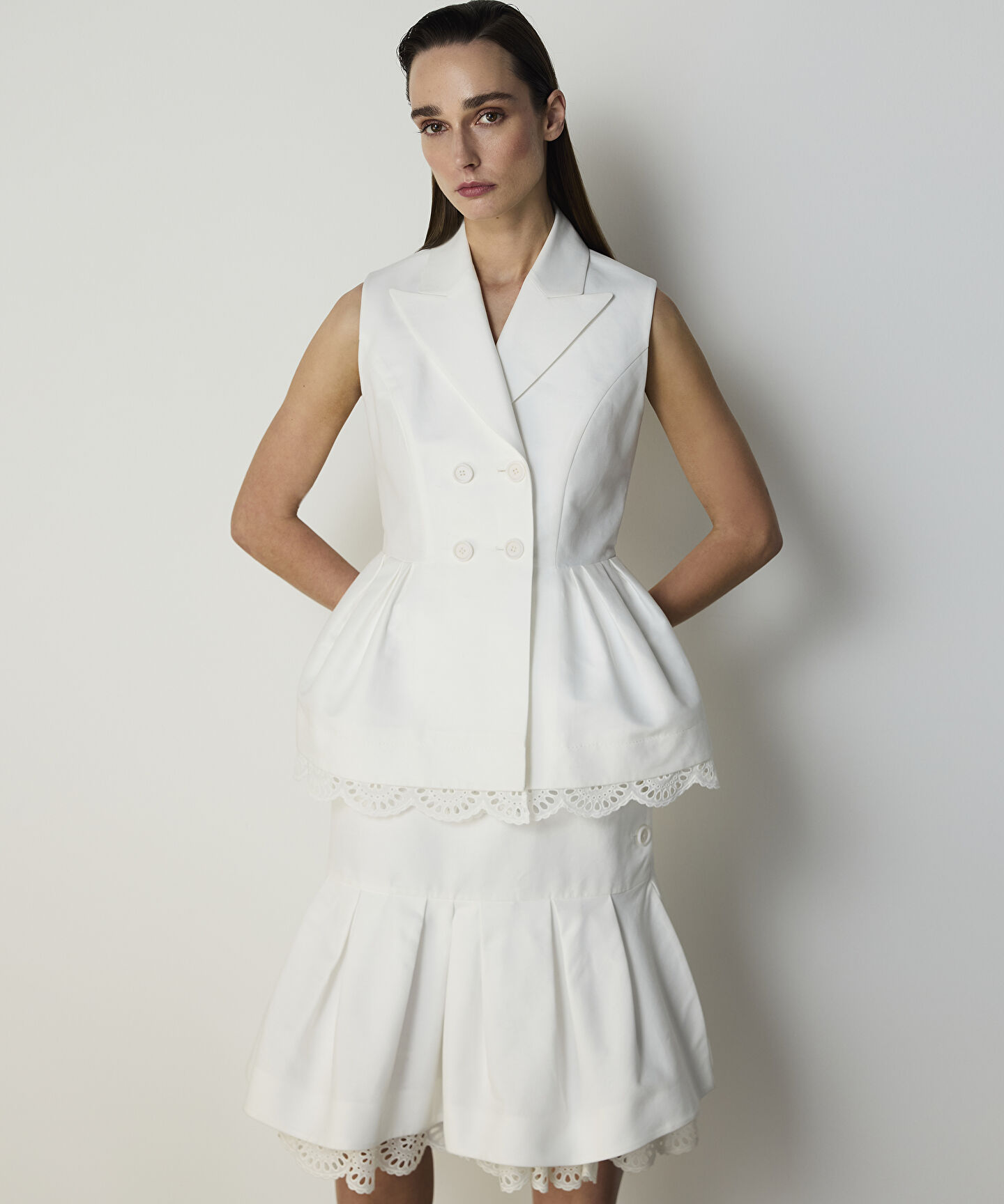FİSTO GARNİLİ PEPLUM YELEK