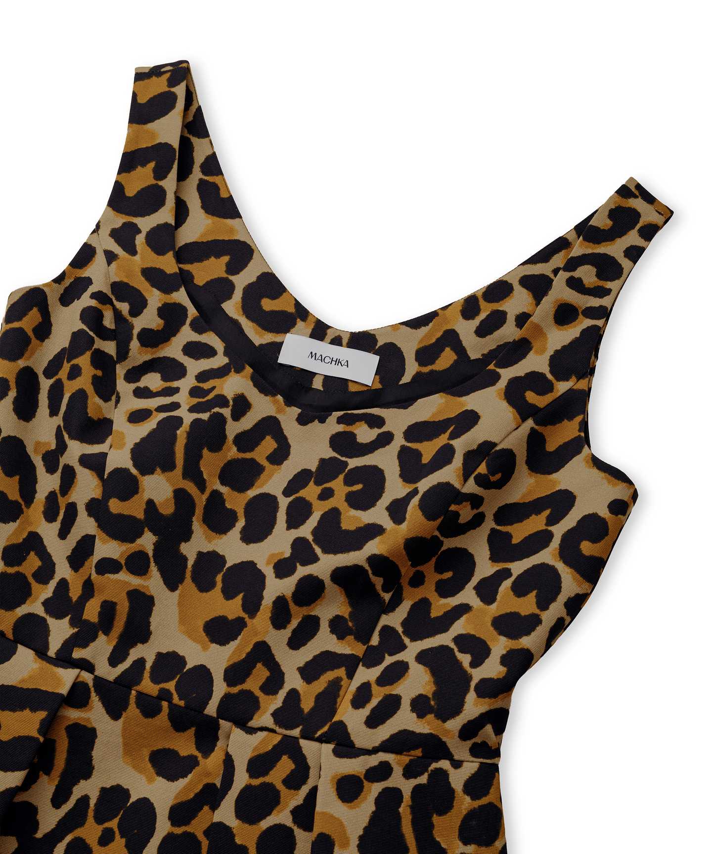 LEOPAR DESEN GABARDİN ELBİSE