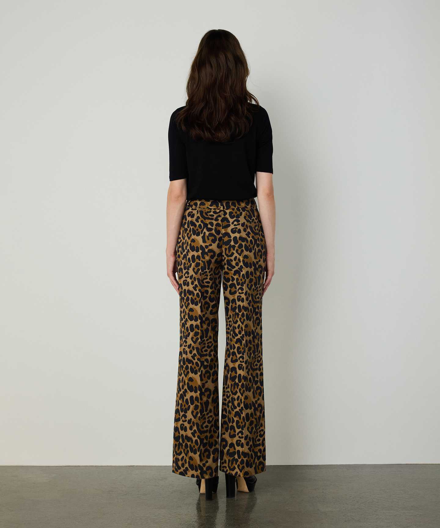 LEOPAR DESEN GABARDİN PANTOLON