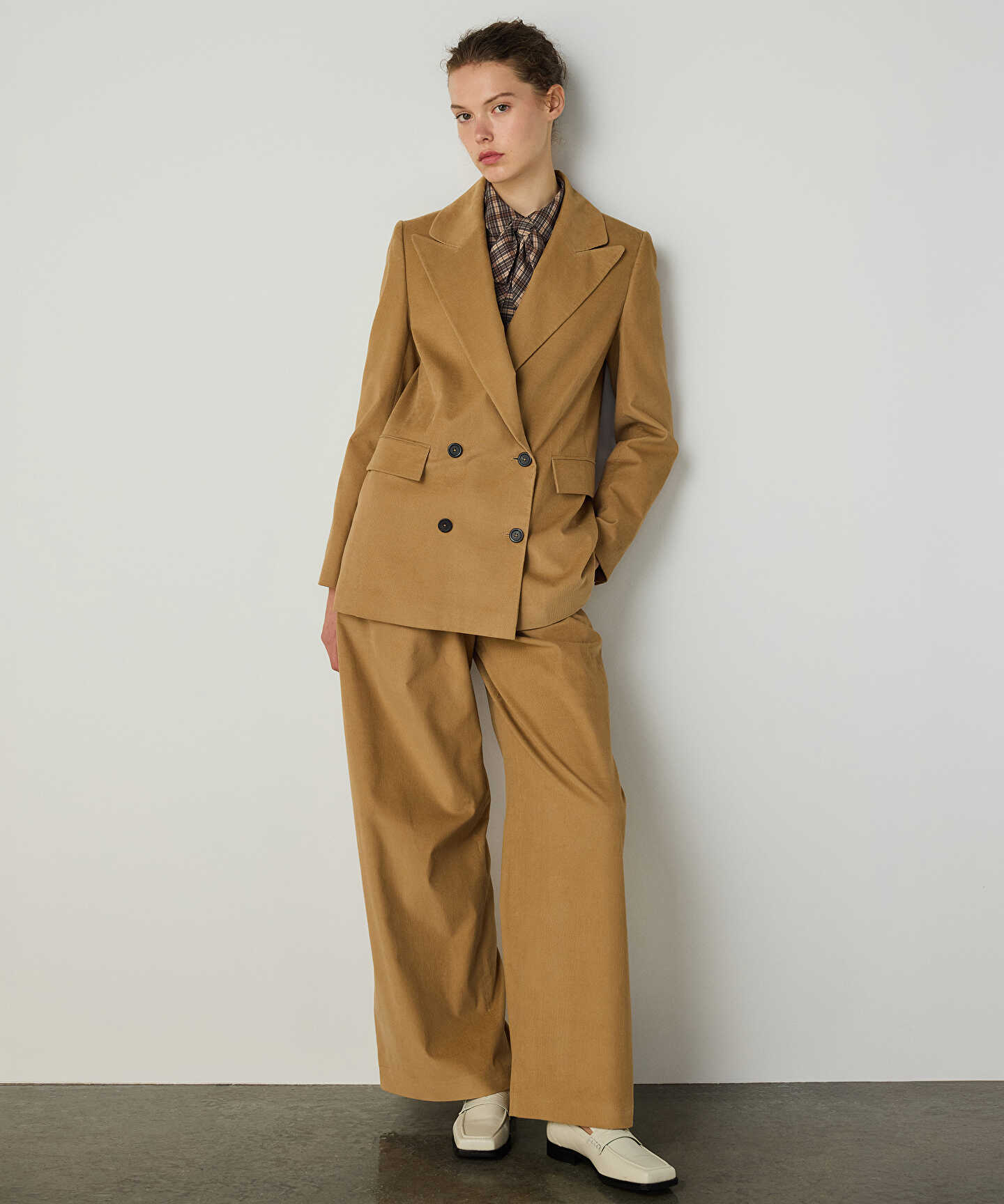 GABARDİN WIDE LEG PANTOLON