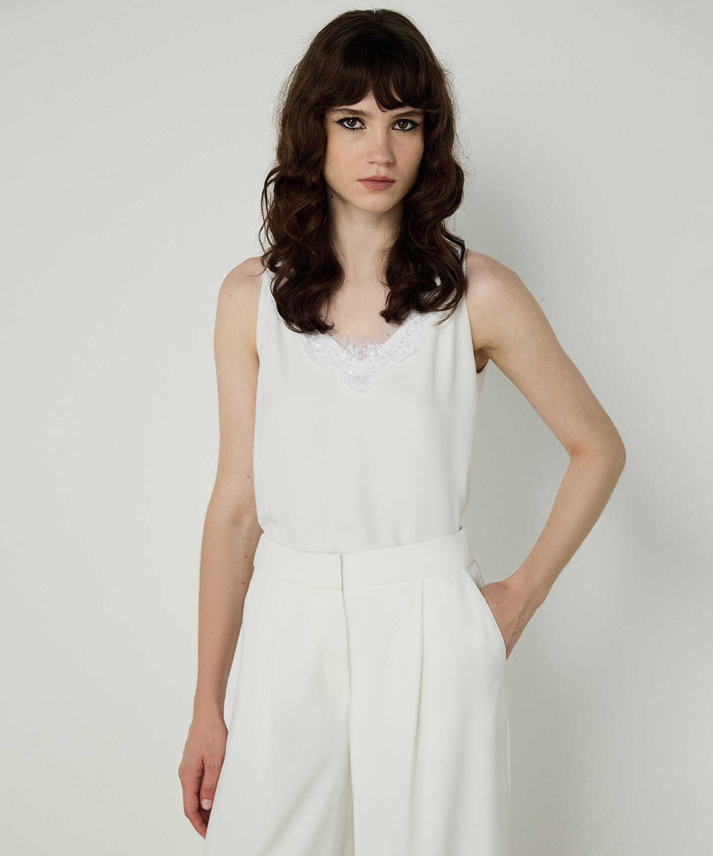 WIDE LEG KREP PANTOLON