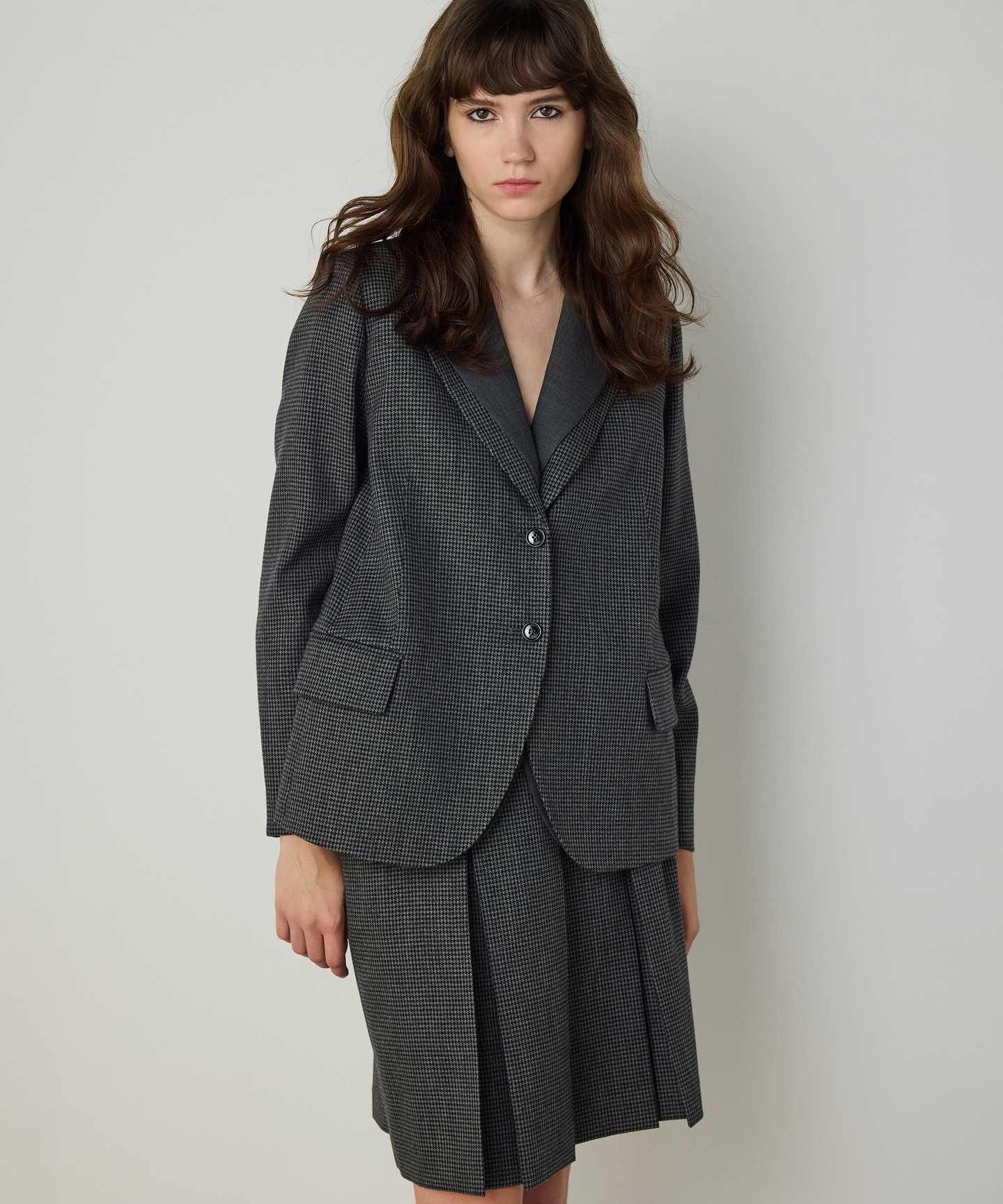 KAZAYAĞI DESEN YÜNLÜ BLAZER