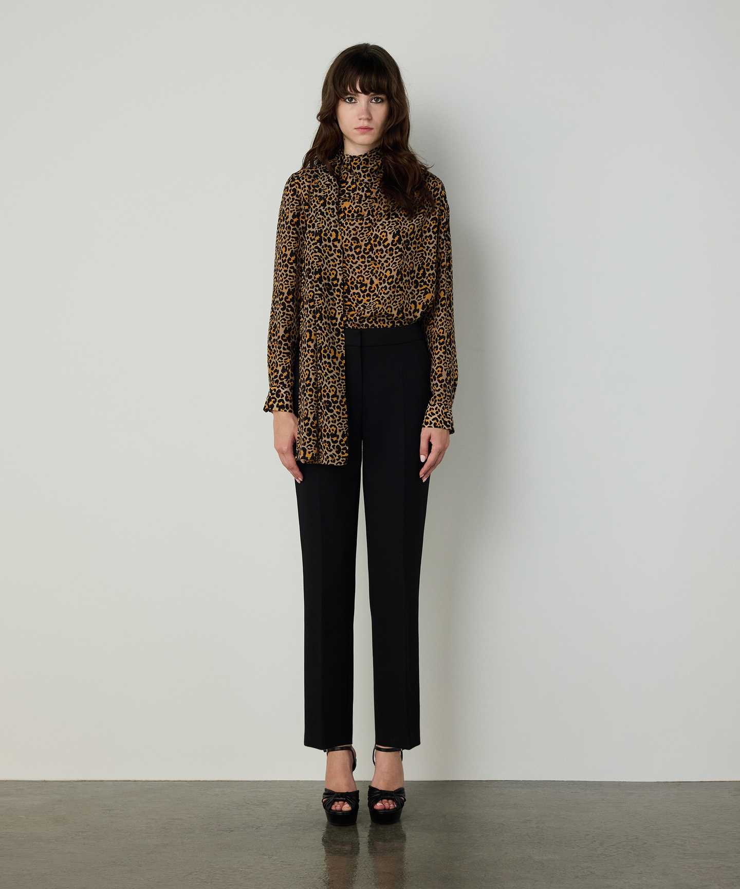 LEOPAR DESEN İPEK BLUZ