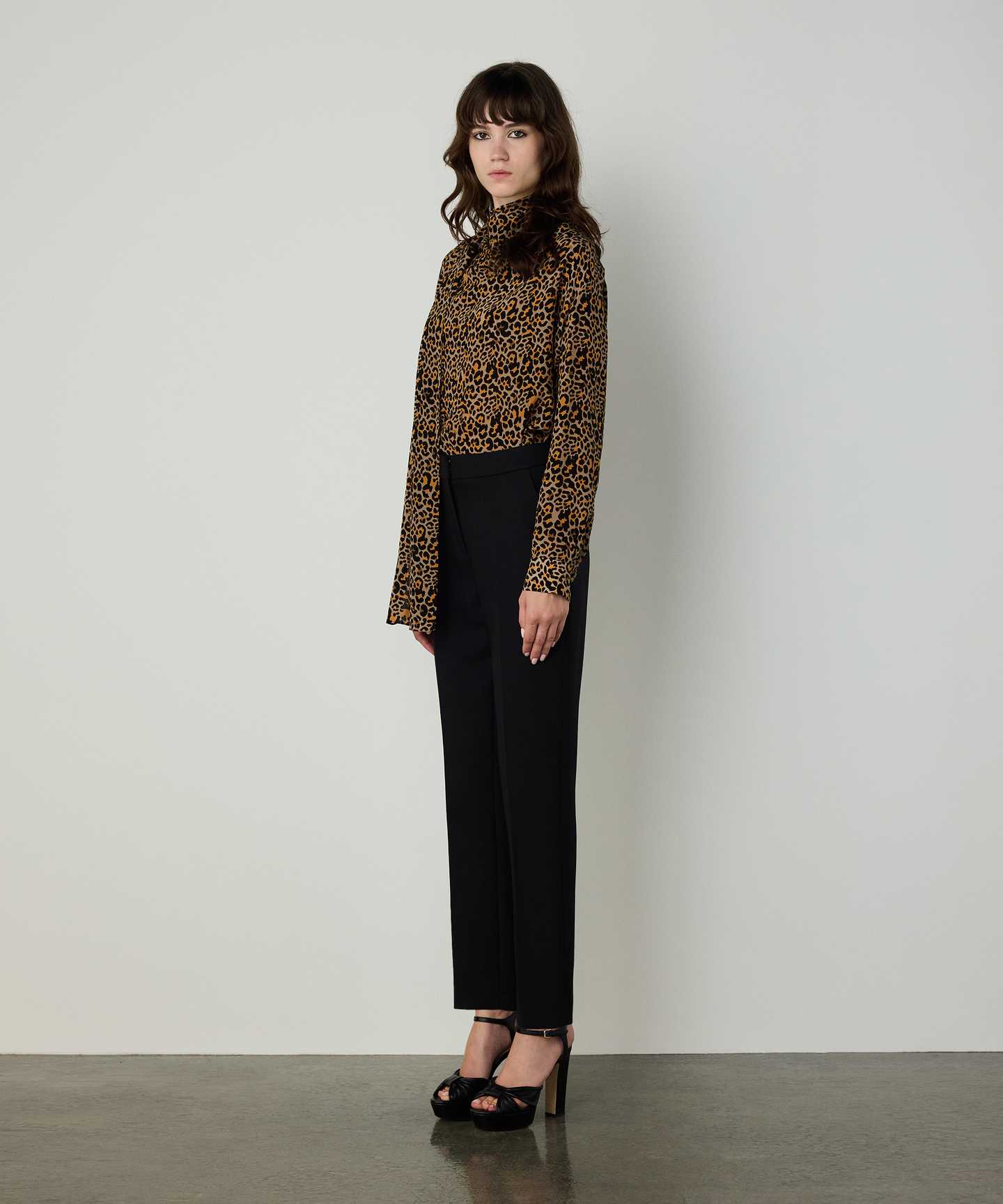 LEOPAR DESEN İPEK BLUZ