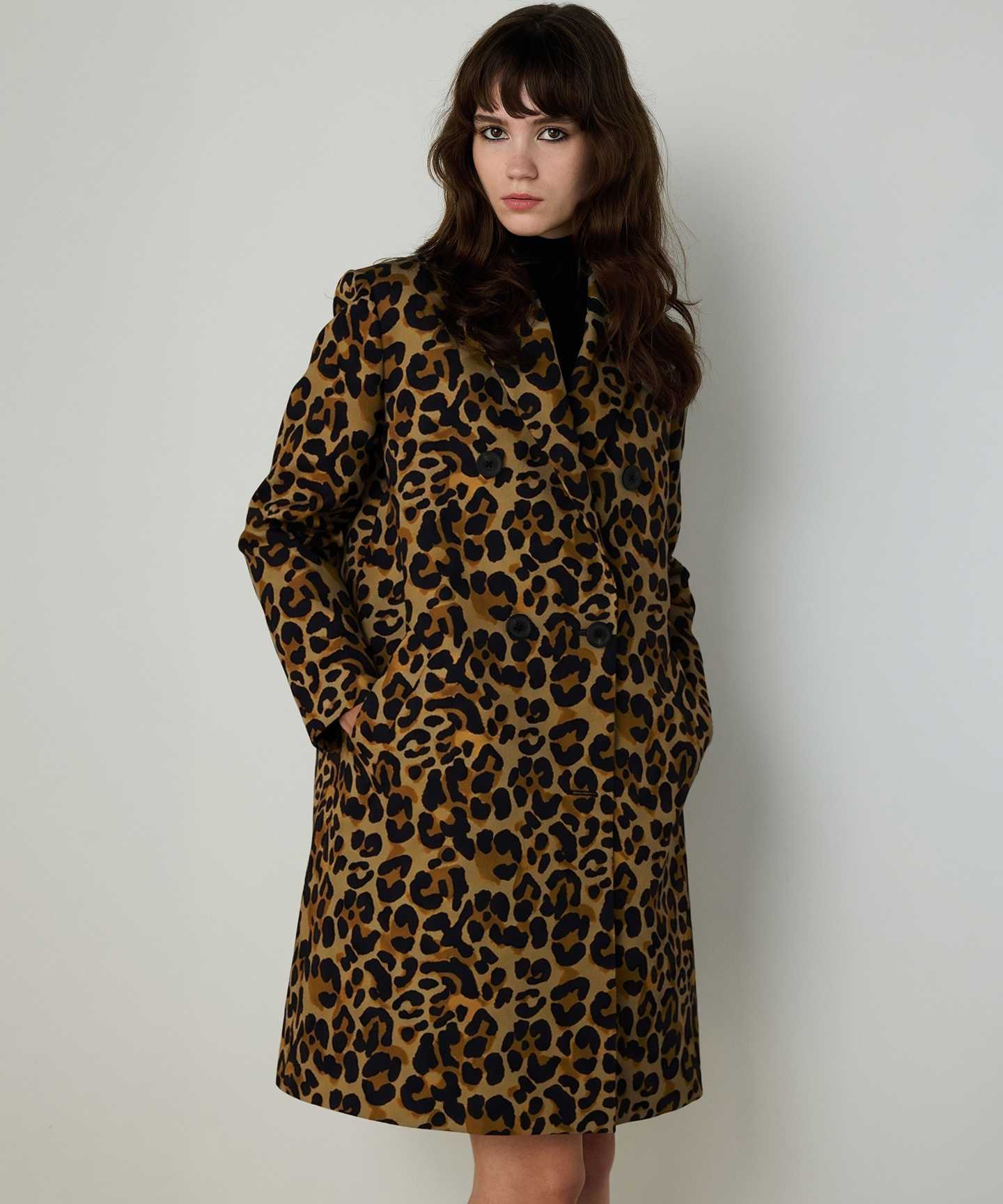 LEOPAR DESEN GABARDİN PARDÖSÜ