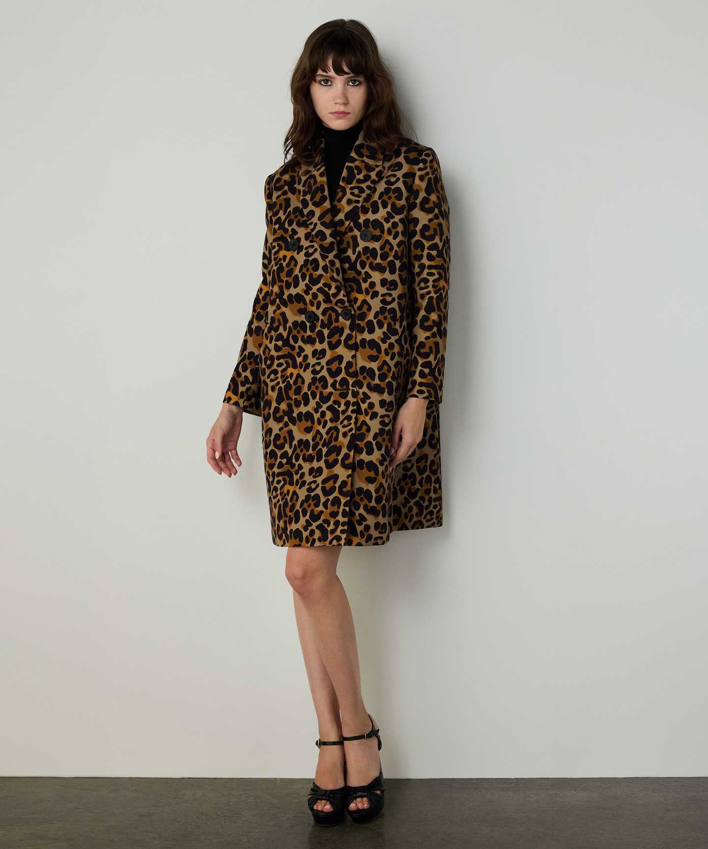 LEOPAR DESEN GABARDİN PARDÖSÜ