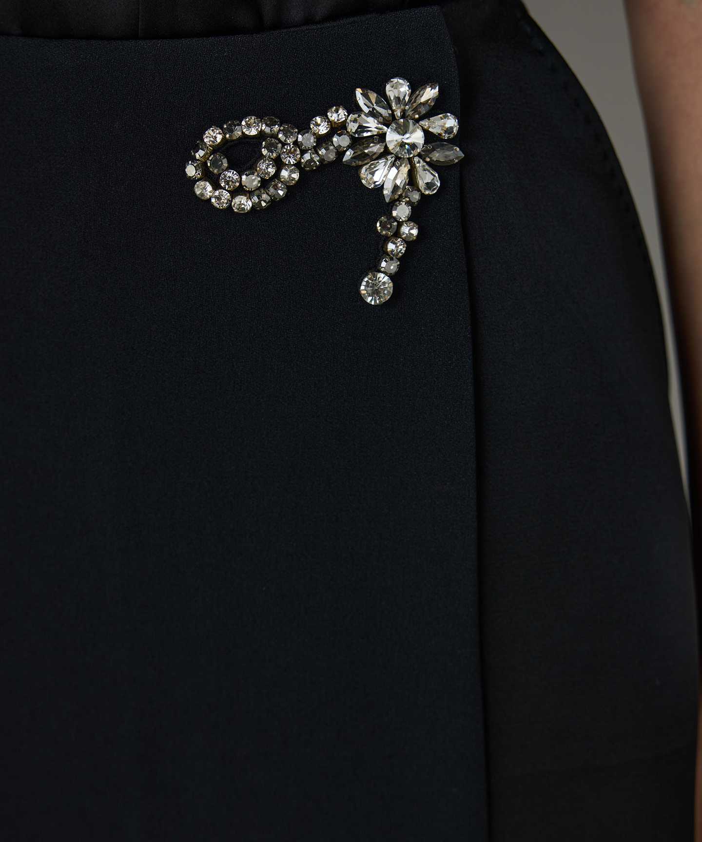STRASS TAŞ İŞLEMELİ MİDİ ETEK