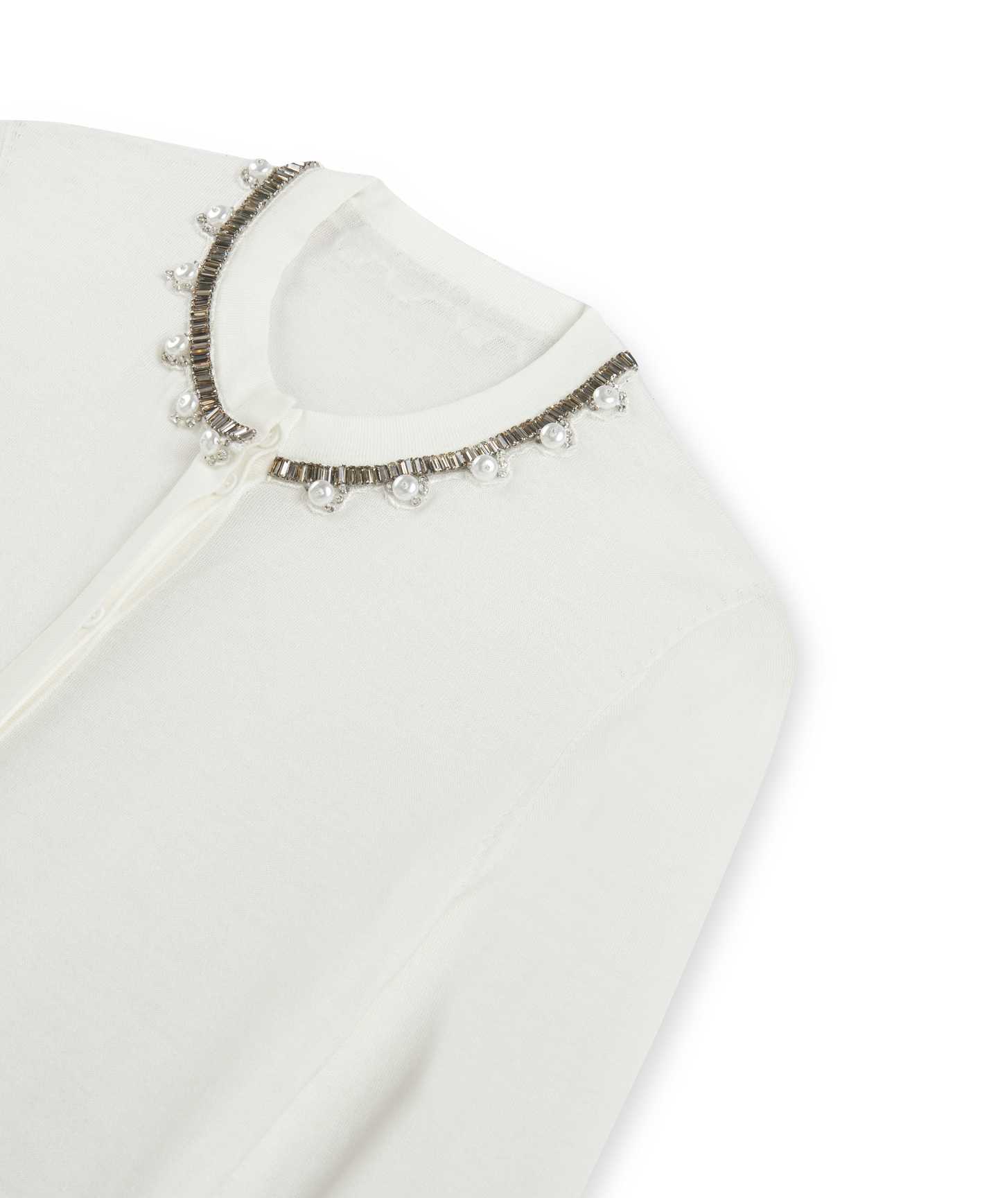 İNCİ VE STRASS TAŞ İŞLEMELİ HIRKA