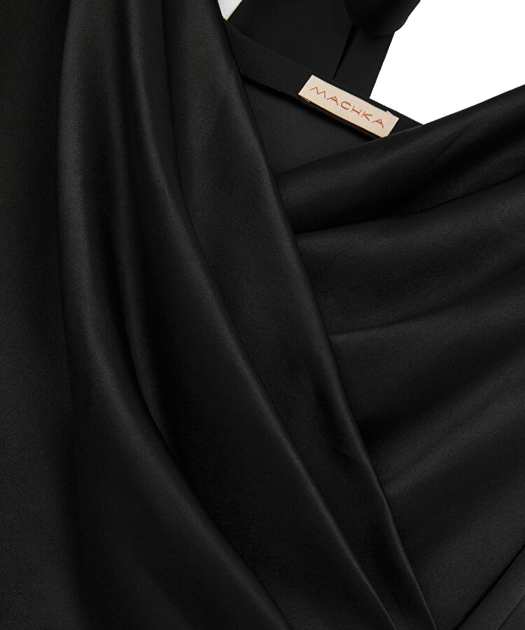 Drapeli maksi elbise