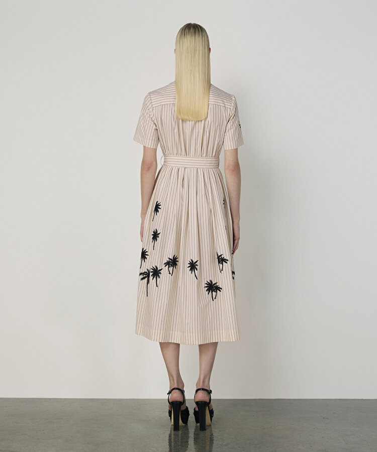 PALMİYE NAKIŞLI GÖMLEK ELBİSE