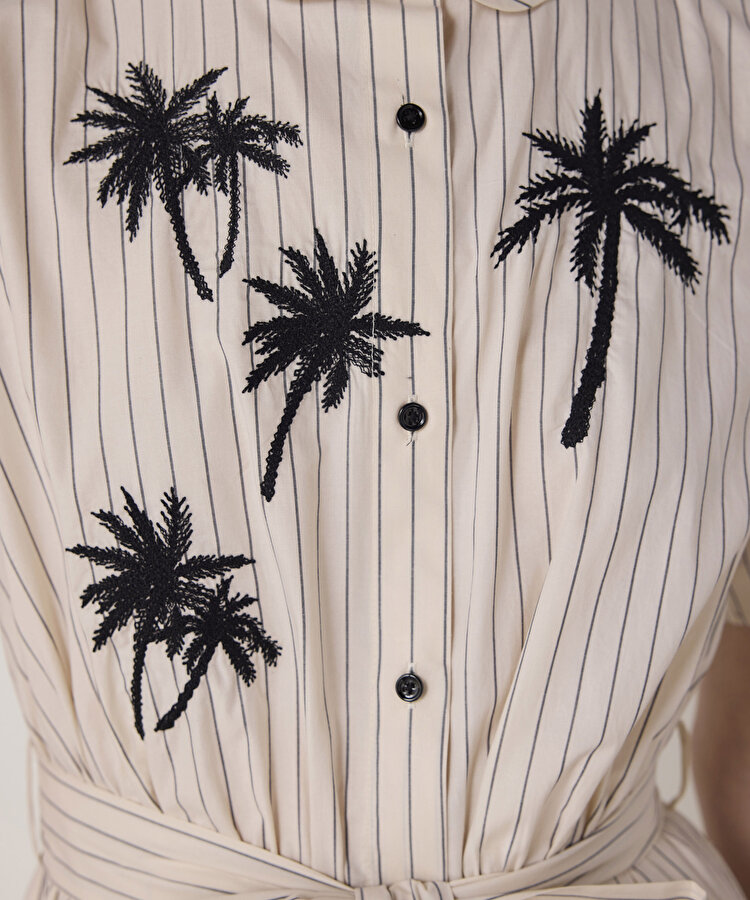 PALMİYE NAKIŞLI GÖMLEK ELBİSE