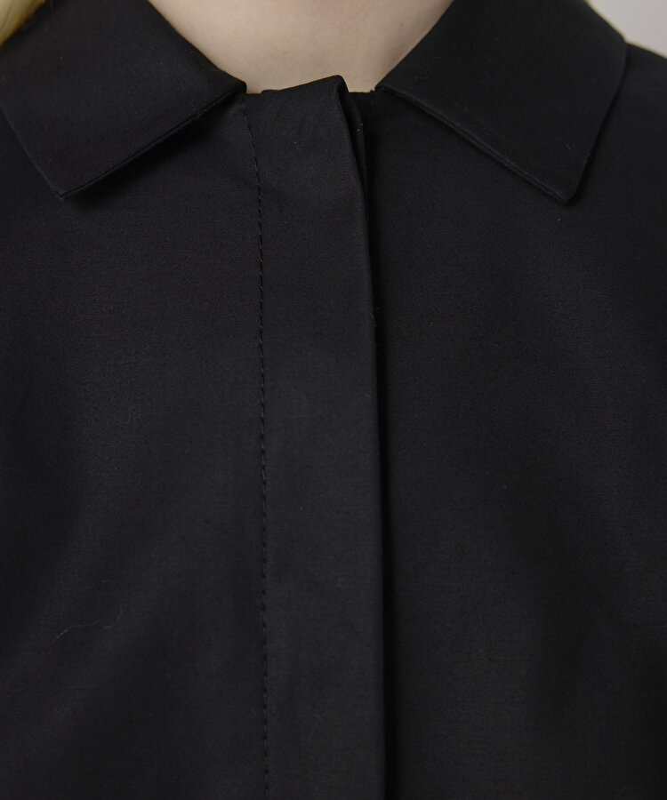 KEMERLİ GÖMLEK YAKA ELBİSE