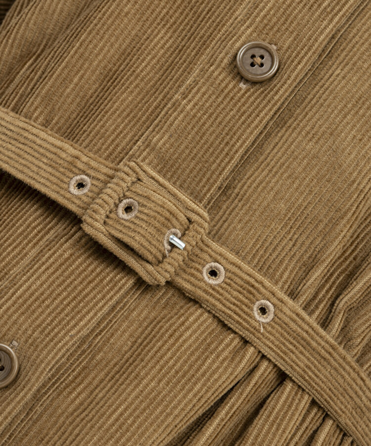 KEMERLİ KADİFE ELBİSE