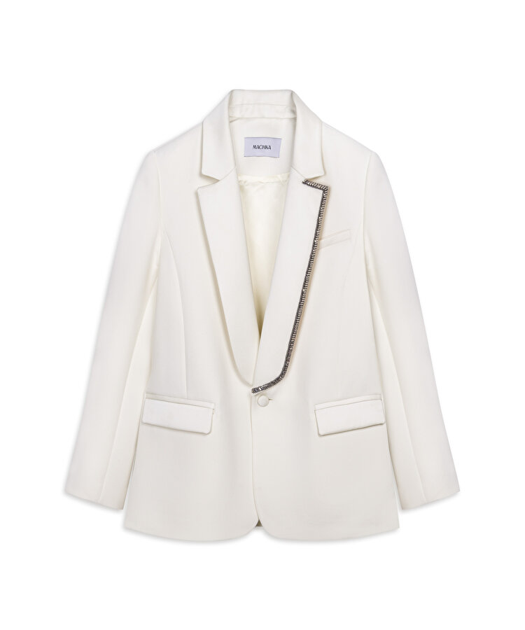 ASİMETRİK İŞLEMELİ KREP BLAZER