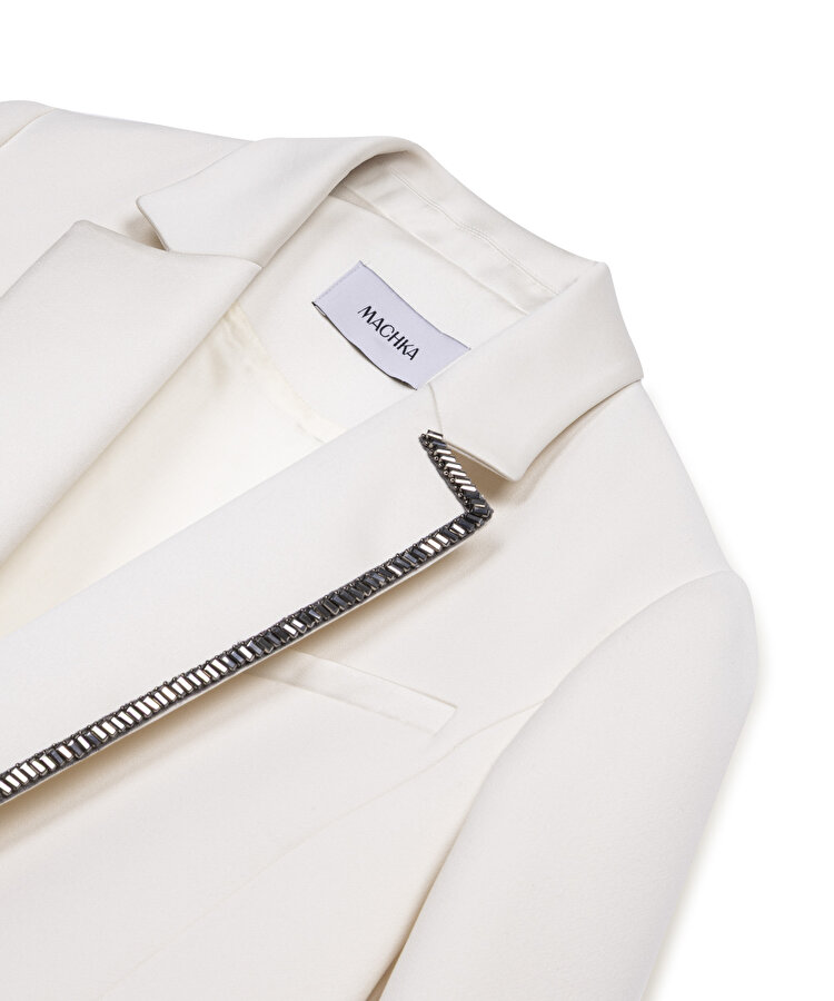 ASİMETRİK İŞLEMELİ KREP BLAZER