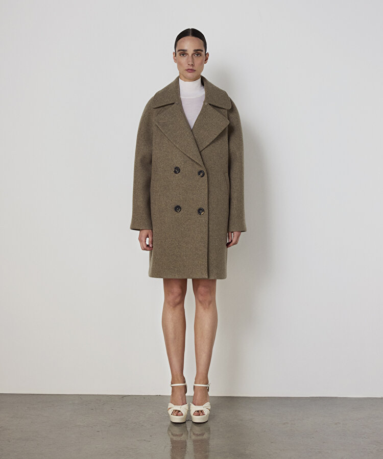 SUNİ KÜRKLÜ GENİŞ YAKA KABAN