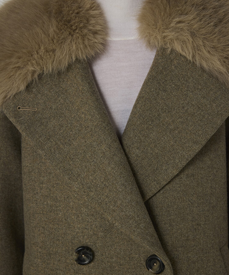 SUNİ KÜRKLÜ GENİŞ YAKA KABAN