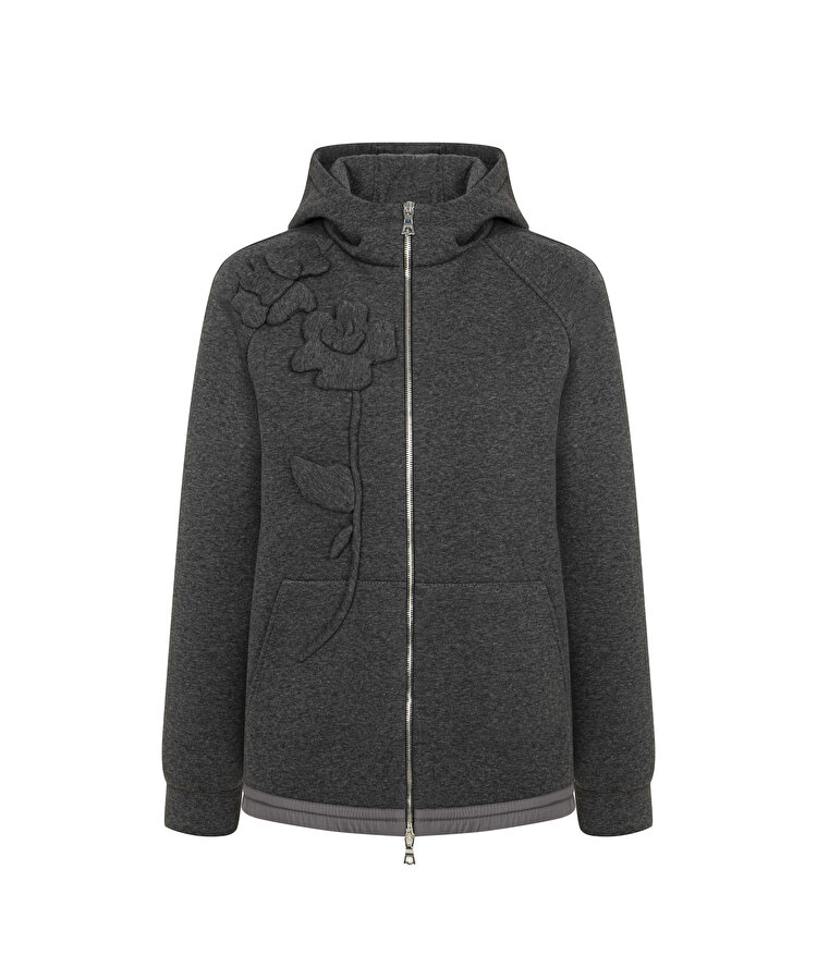 ÇİÇEK APLİKELİ SWEATSHIRT