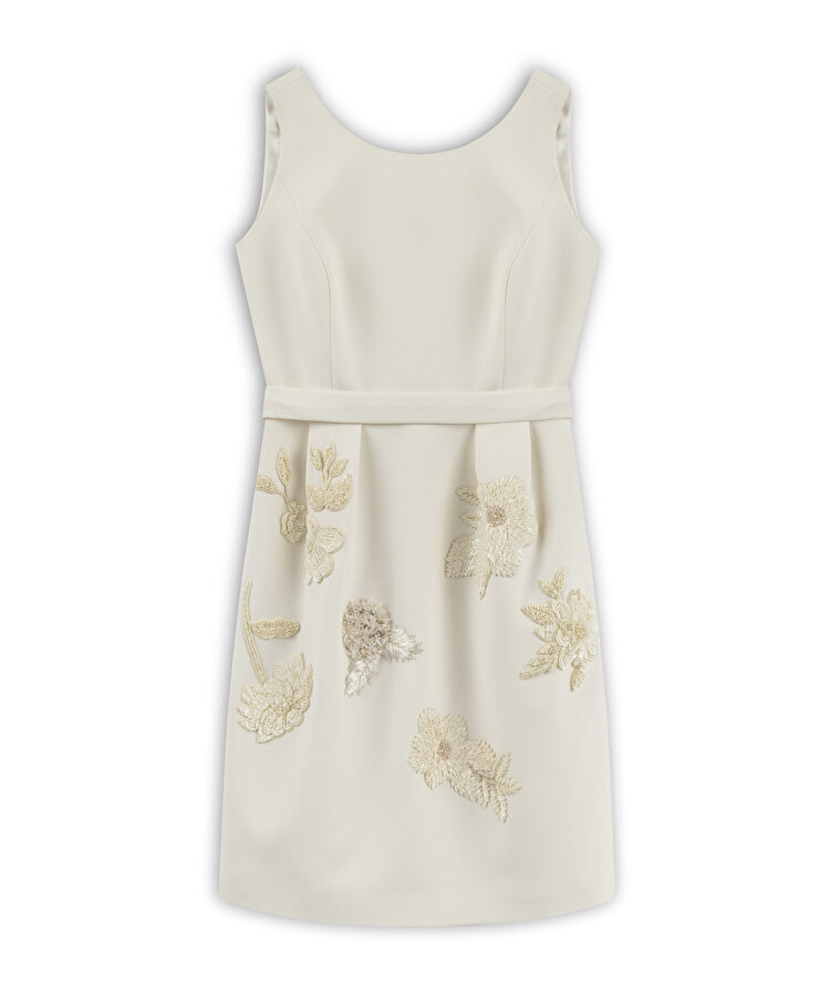 İşlemeli mini elbise