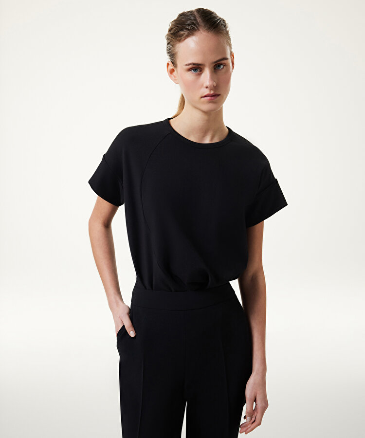 Cigarette fit krep pantolon