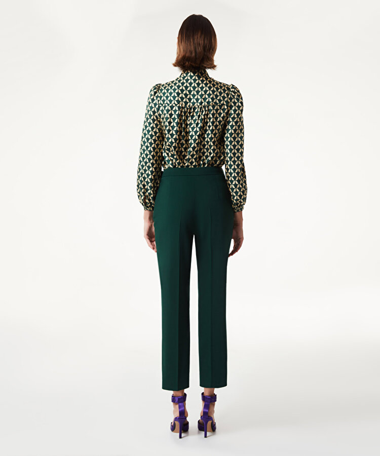 Yün karışımlı cigarette fit pantolon