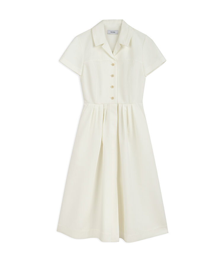 Drapeli gömlek elbise