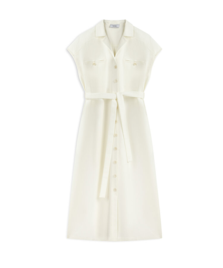 Gabardin gömlek elbise