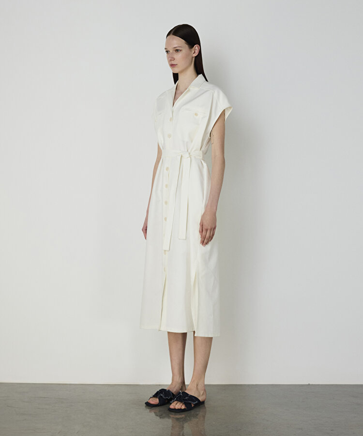 Gabardin gömlek elbise