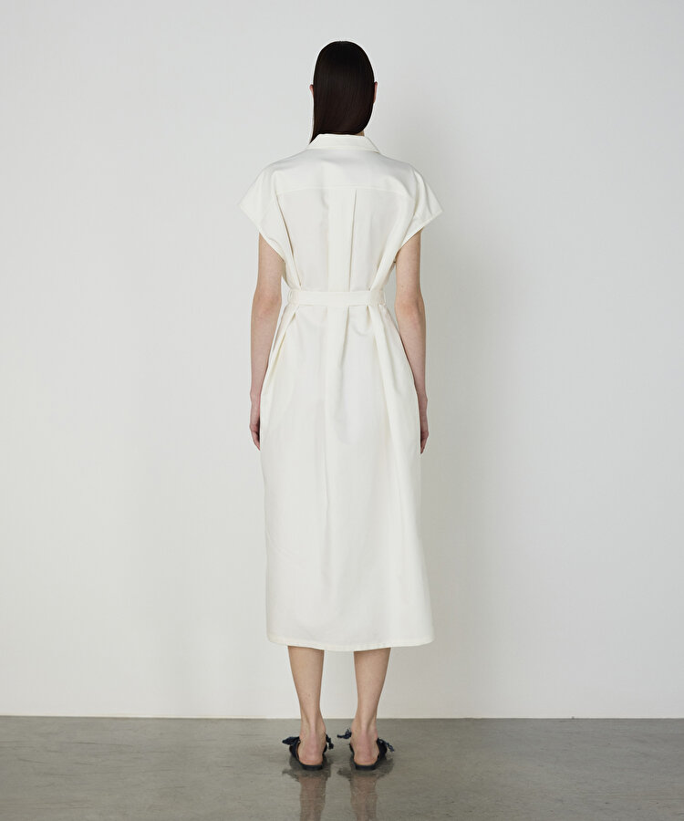 Gabardin gömlek elbise