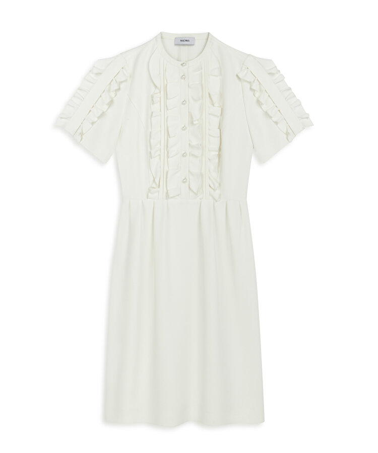 Fırfır şeritli elbise