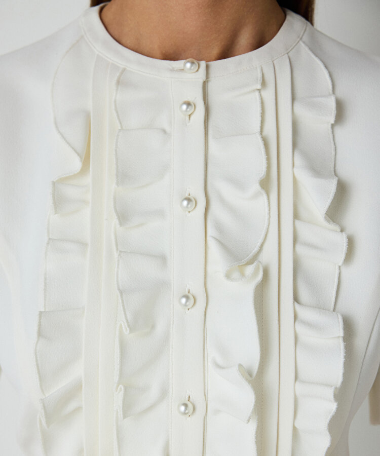 Fırfır şeritli elbise