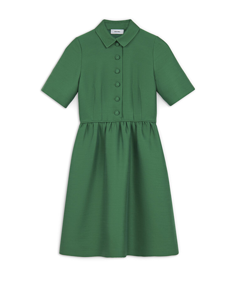 Düğme aksesuarlı elbise