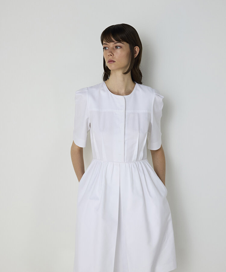 Poplin mini elbise