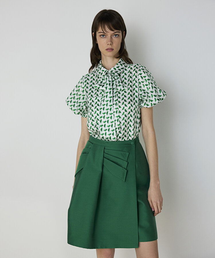 Asimetrik fiyonklu etek