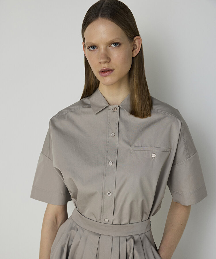 Oversize poplin gömlek