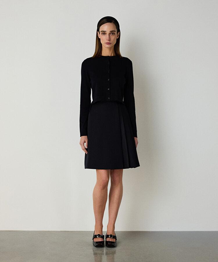 Pamuk ve ipek karışımlı hırka