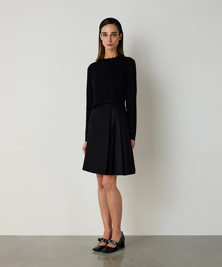 Pamuk ve ipek karışımlı hırka