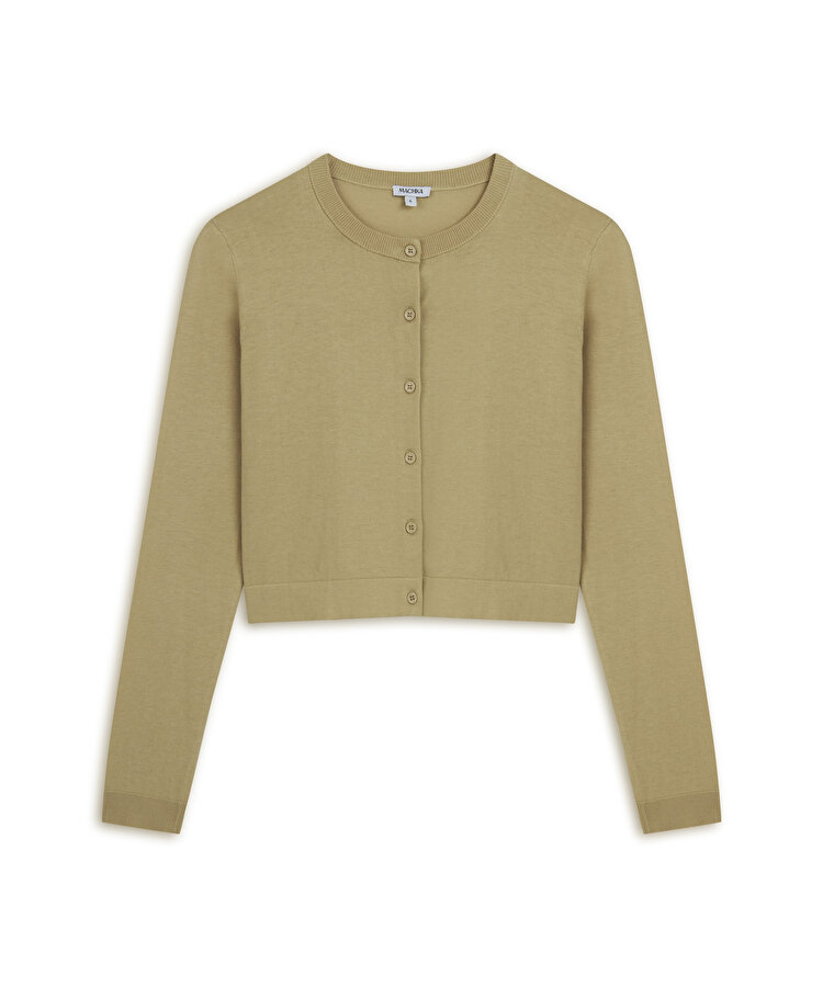 Pamuk ve ipek karışımlı hırka