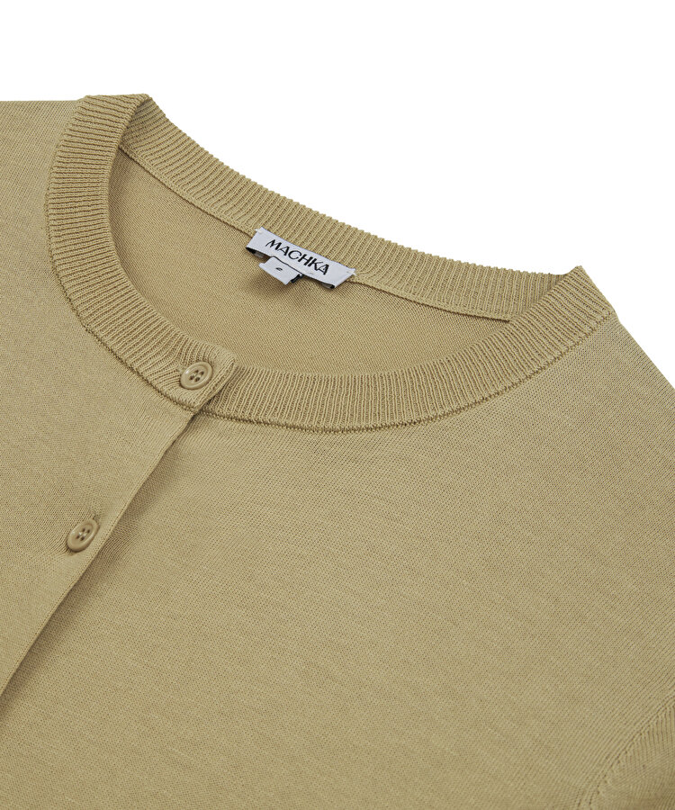 Pamuk ve ipek karışımlı hırka