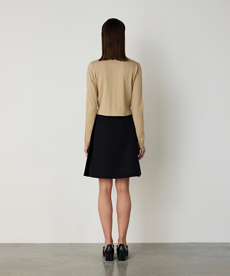 Pamuk ve ipek karışımlı hırka