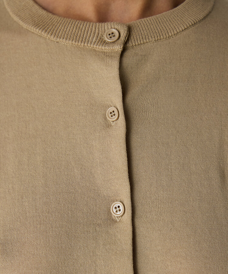 Pamuk ve ipek karışımlı hırka